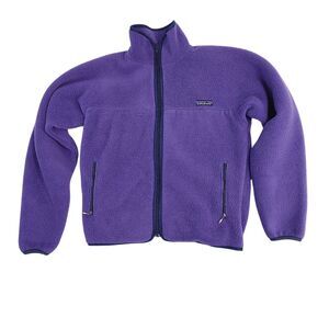 Vintage Patagonia Synchilla Full Zip Fleece Jacket Purple Size 9/10 Made in USA